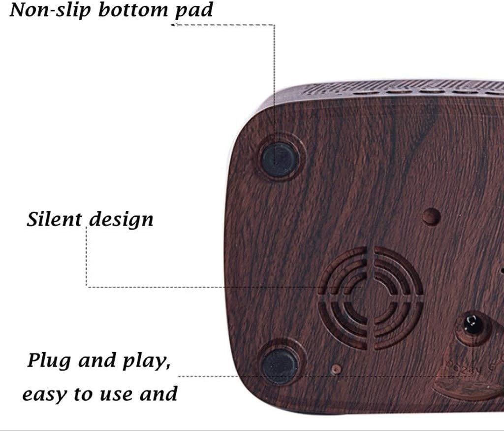 Humidifier Intelligent Clock Bluetooth Audio Aromatherapy Machine Colorful Ultra Wood Grain Humidifier Large Capacity Home Living Room Bedroom Easy to Clean (Color : B)