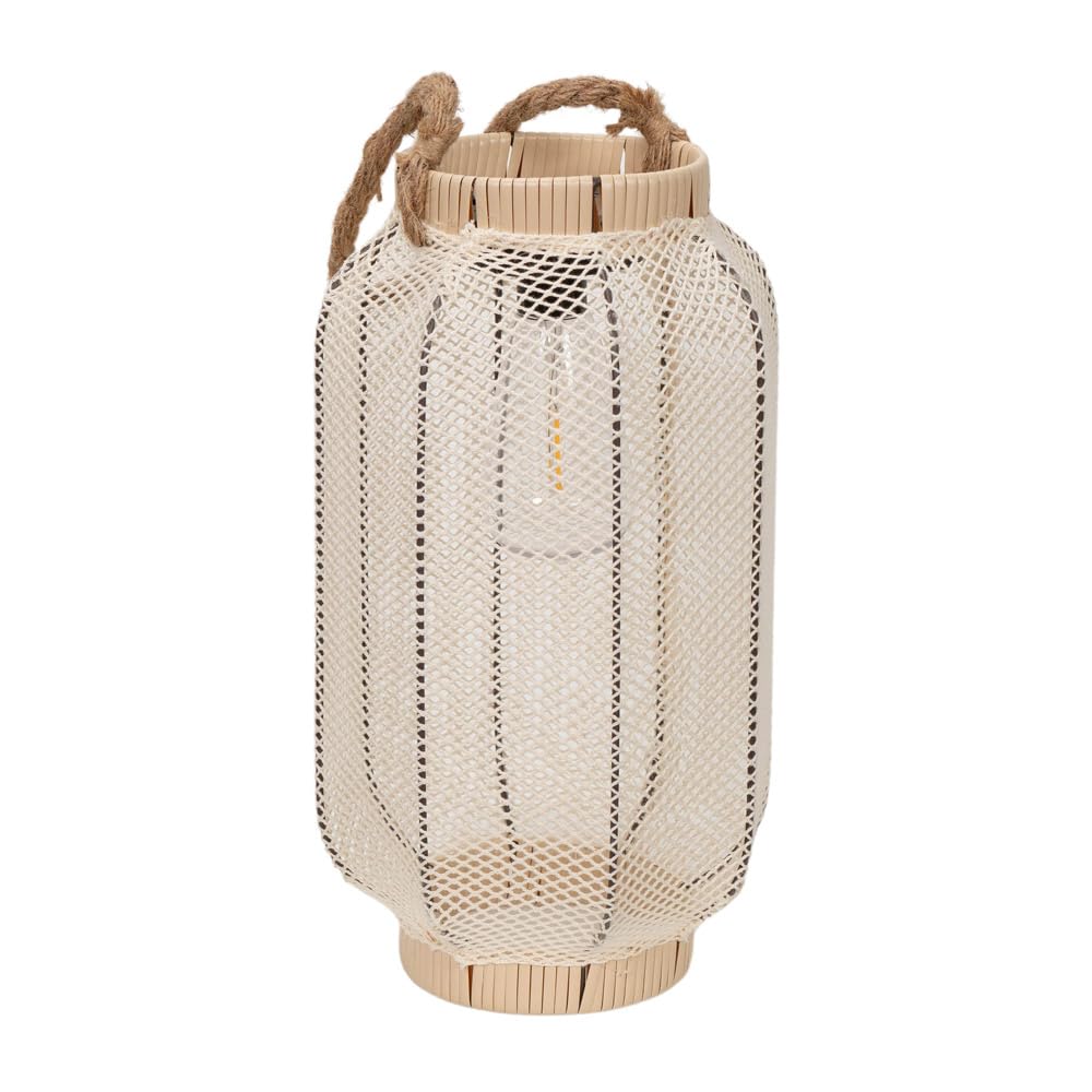 ValueLights | Natural Mesh Fabric Solar Powered Outdoor Lantern Garden Light
