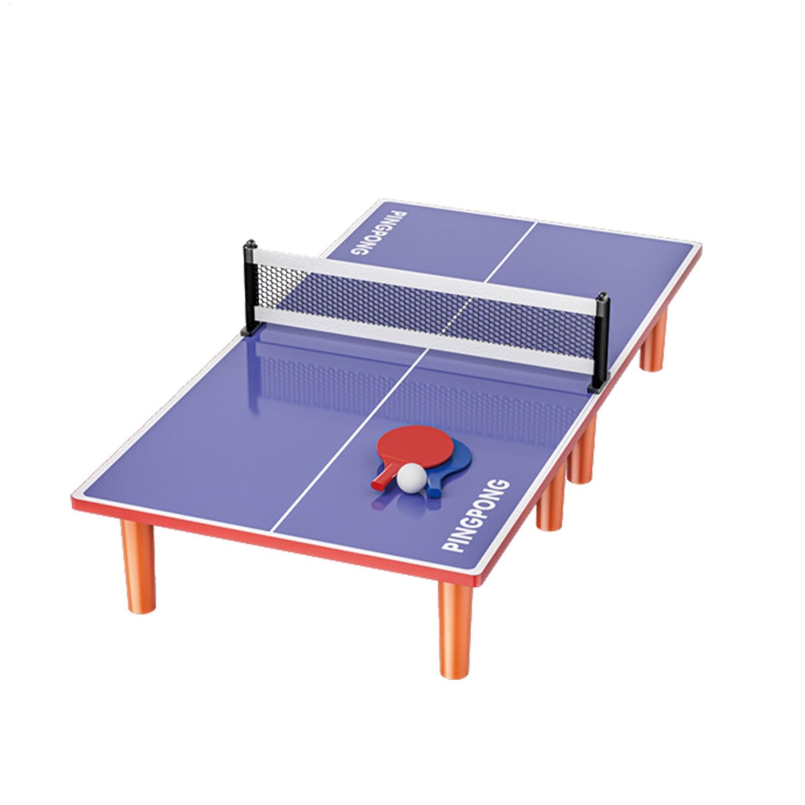 Mini tavolo da pong tavolo tavolo da pong compatto pieghevole con 2 racchette e 1 palla, resistente alle intemperie, stabile tavolo da pong per bambini, adulti, sala giochi