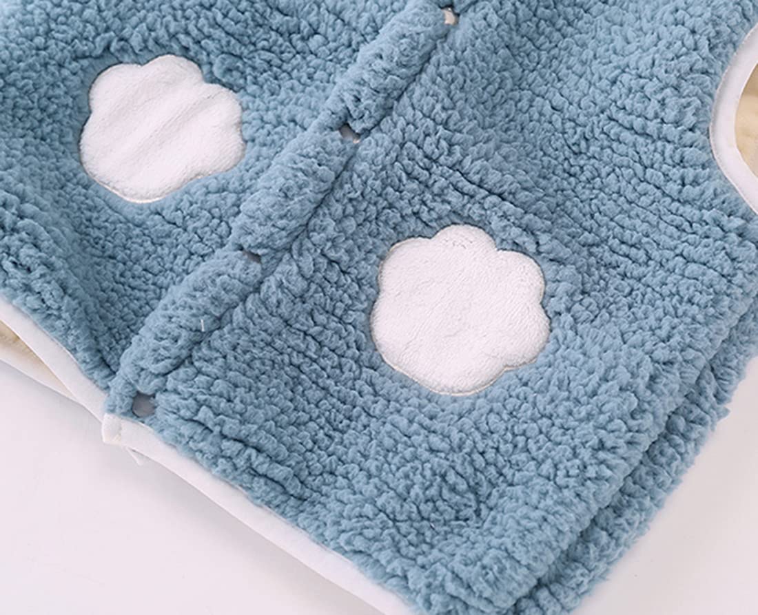Neonata Vestiti senza maniche Orecchio animale Felpa con cappuccio Canotta Gilet in pile Cappotto Autunno Inverno Giacca calda