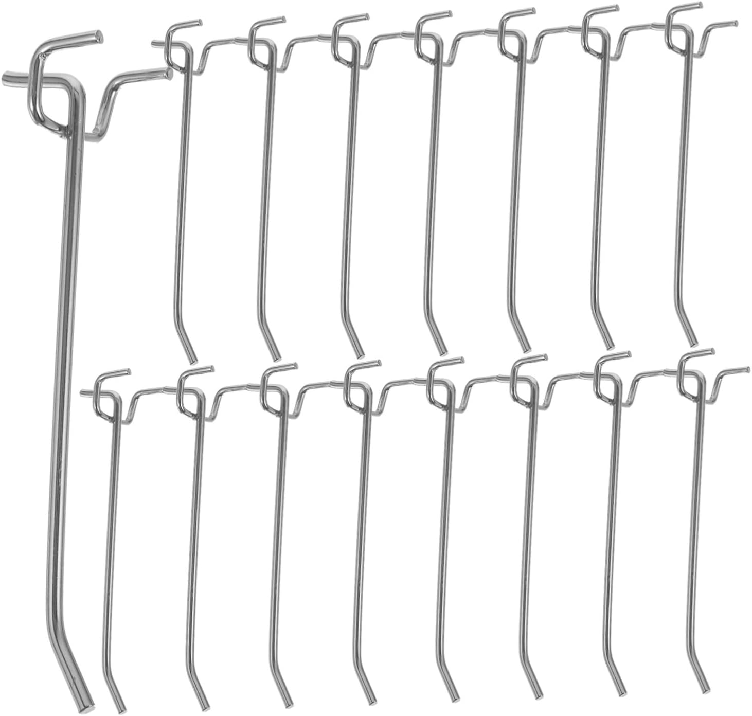 50pcs Utility Pegboard Hooks Heavy Duty Shelf Hooks for Supermarket Display Compatible Versatile Hangers for Home and Retail Use