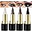 evpct 4Pcs Black Silver Grey Brown Gel Eyeliner Pencil Eye Face Paint Sticks Makeup Set, Natural Black Gel Eyeliner Cream Waterproof Crayon Pencils Applicator Tool