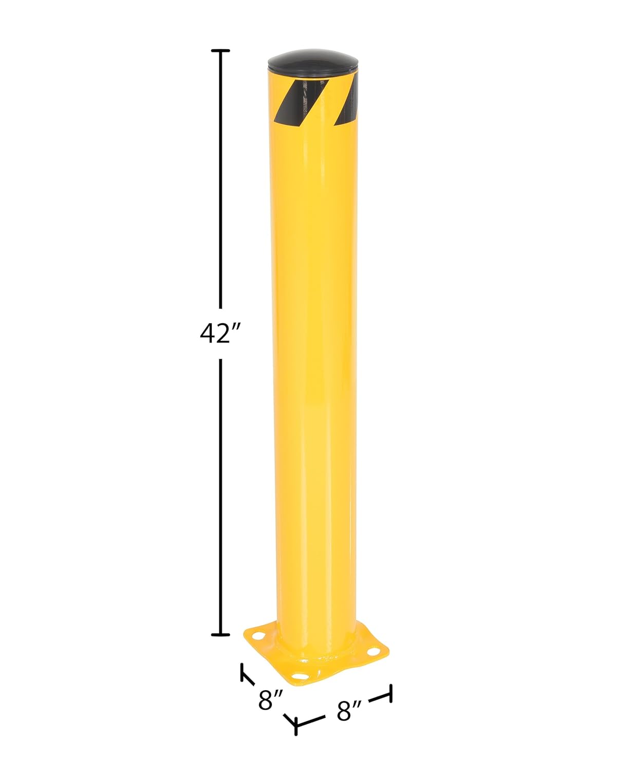 Vestil BOL-42-5.5 Steel Pipe Safety Bollard 42 In. x 5-1/2 In. Yellow