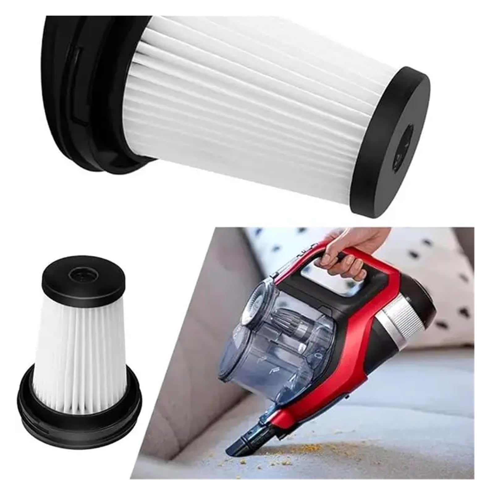 Kit Filtres HEPA Pour Aspirateur Grundig VCH9130 - Compatible Beko - 2 Filtres + Brosse