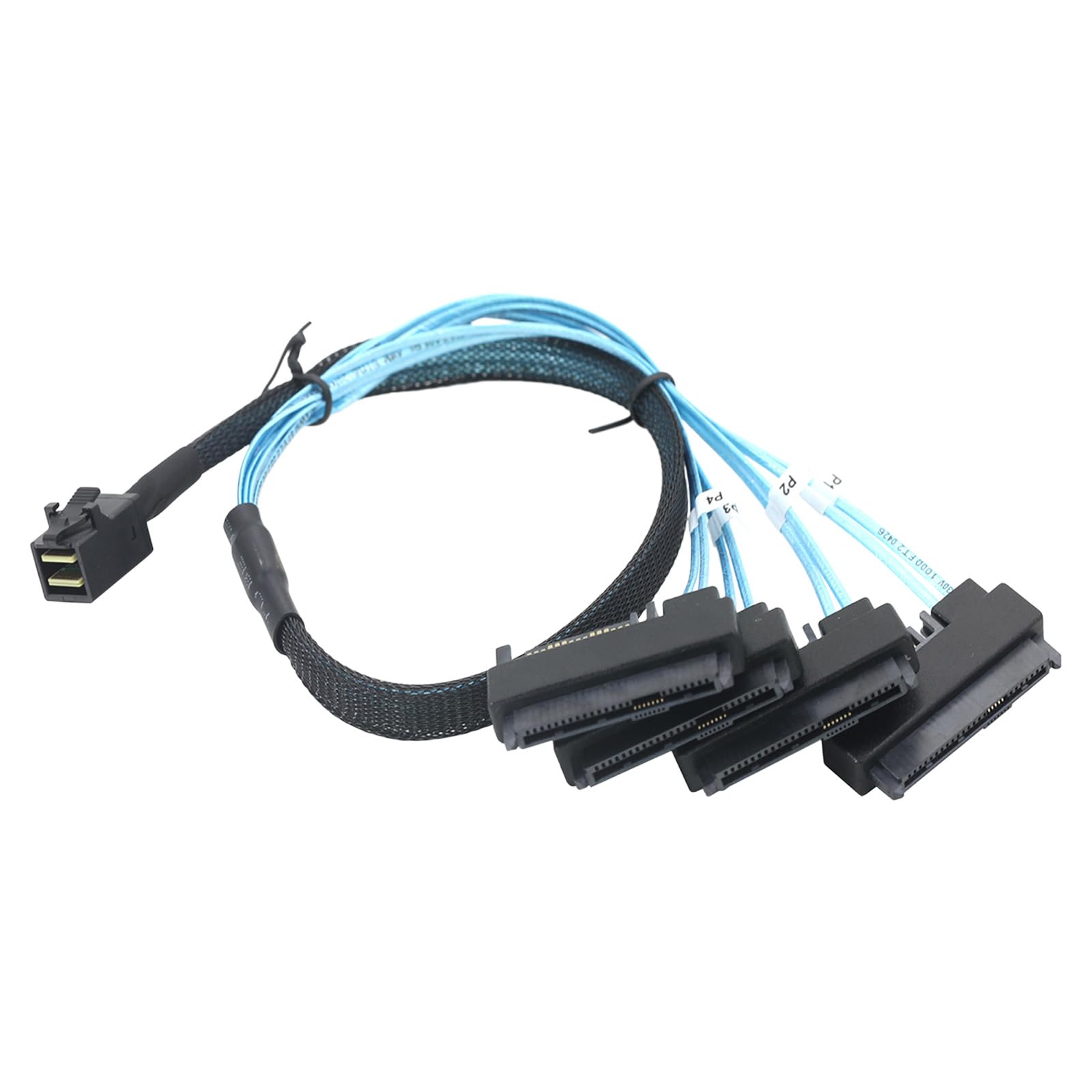 Kabel SFF-8643 na 4-kanałowy 29-pinowy SFF8482 12 Gb/s z kontrolerem złącza zasilania 15-pinowy do dysku twardego serwera