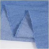 CHZRB-WAN 6 Farben Jeansstoff 150cm Breit,Geeignet Für Kleidung,Kleider,Handgefertigtes Heimwerken Usw,Meterware(Meterware)(Color:Blau)
