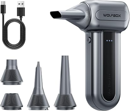 WOLFBOX MF70 Compressed Air Duster and Hard Carrying Case