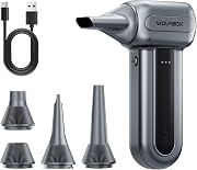 WOLFBOX MF60&MF70 Compressed Air Duster-110000RPM Super Power Electric Air Duster, 3-Speed Adjustable Rechargeable Cordless Air Blower with Fast Charging for PC Keyboard Cleaning, Car, Home (Gray)