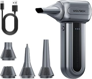 New & NotableNew & NotableWOLFBOX MF70 Compressed Air Duster, 3-Speed Adjustable, Electric, Cordless Extended Runtime, E