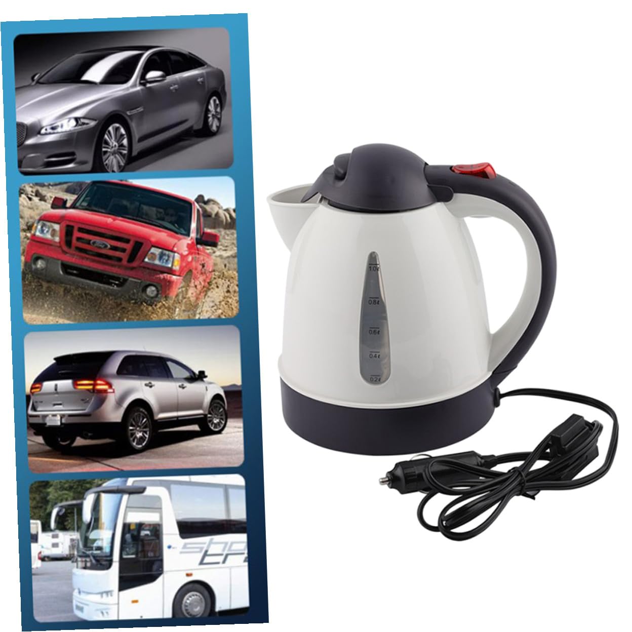 Elektrischer Wasserkocher Aus Edelstahl 150w 12v Auto Teekessel Mit Automatischer Abschaltung Trockengehschutz Und Klappbarem Deckel Für Sicheres Reisen