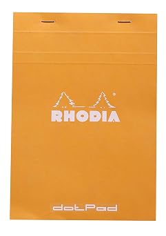 Rhodia Notepad، No16 A5، Dot - Orange، 6 "x 8 1/4" 16558C