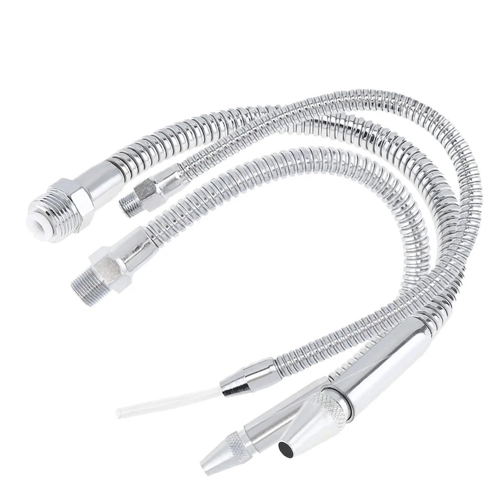 Tubo de refrigeración flexible de metal, Manguera metálica flexible de 1/2, 3/8 y 1/4 pulgadas, 400-700 mm, for refrigeración por agua y aceite, con boquilla de cabeza redonda for máquina CNC, fresado