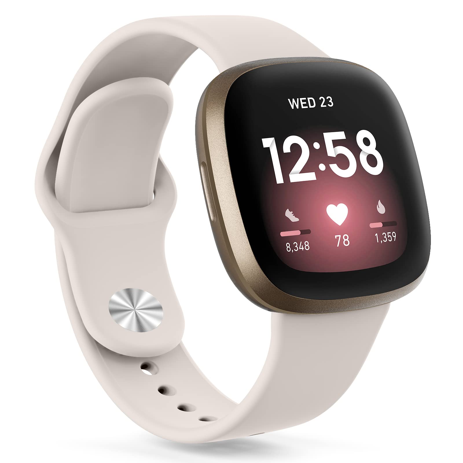 Oumida für Damen Herren - Silikon Armband Fitbit Versa 3/4/Sense/Sense 2 - Sternfarbe