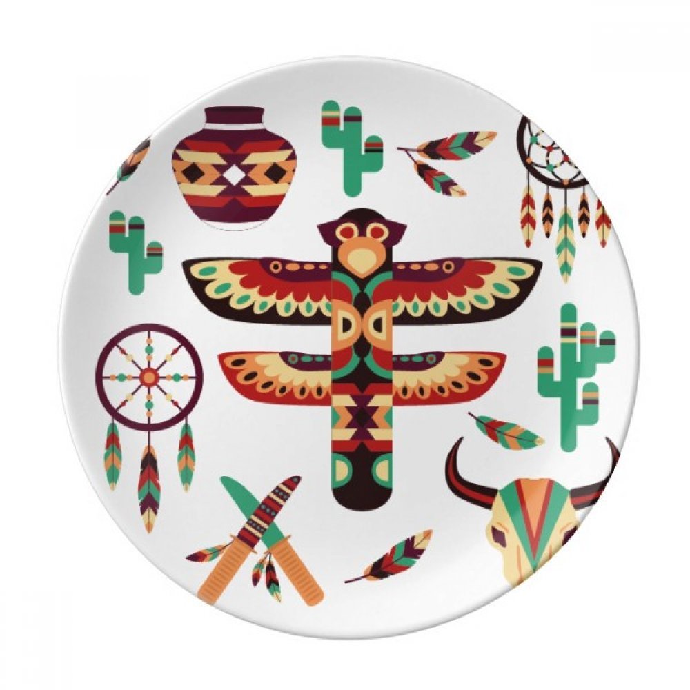 Assiette à dessert Dream Catcher en porcelaine indienne de 20,3 cm
