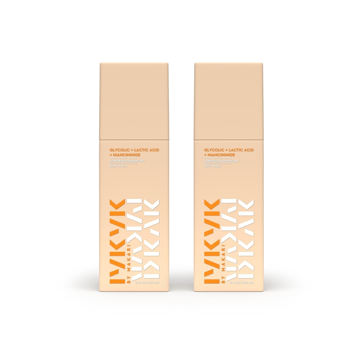 MAKARI IYKYK Gentle Exfoliating Body Wash 2 Pack | Glycolic & Lactic Acid Cleanser with Niacinamide | Smooths Dry Skin for Radiant-Looking Results | Vegan & Fragrance-Free