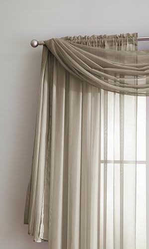 Miniatura 7 de 1 par de cortinas o bufanda de color transparente Warm Home Designs de calidad Cada panel de la ventana es 56 pulgadas X 84 pulgadas y la bufanda es