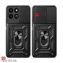TheGiftKart Tough Armor Bumper Back Cover Case for Honor X7C 5G | Kickstand & Ring Holder | 360 Degree Protection Back Cover Case for Honor X7C 5G (PC & TPU, Sliding Camera Cover, Black) gallery image