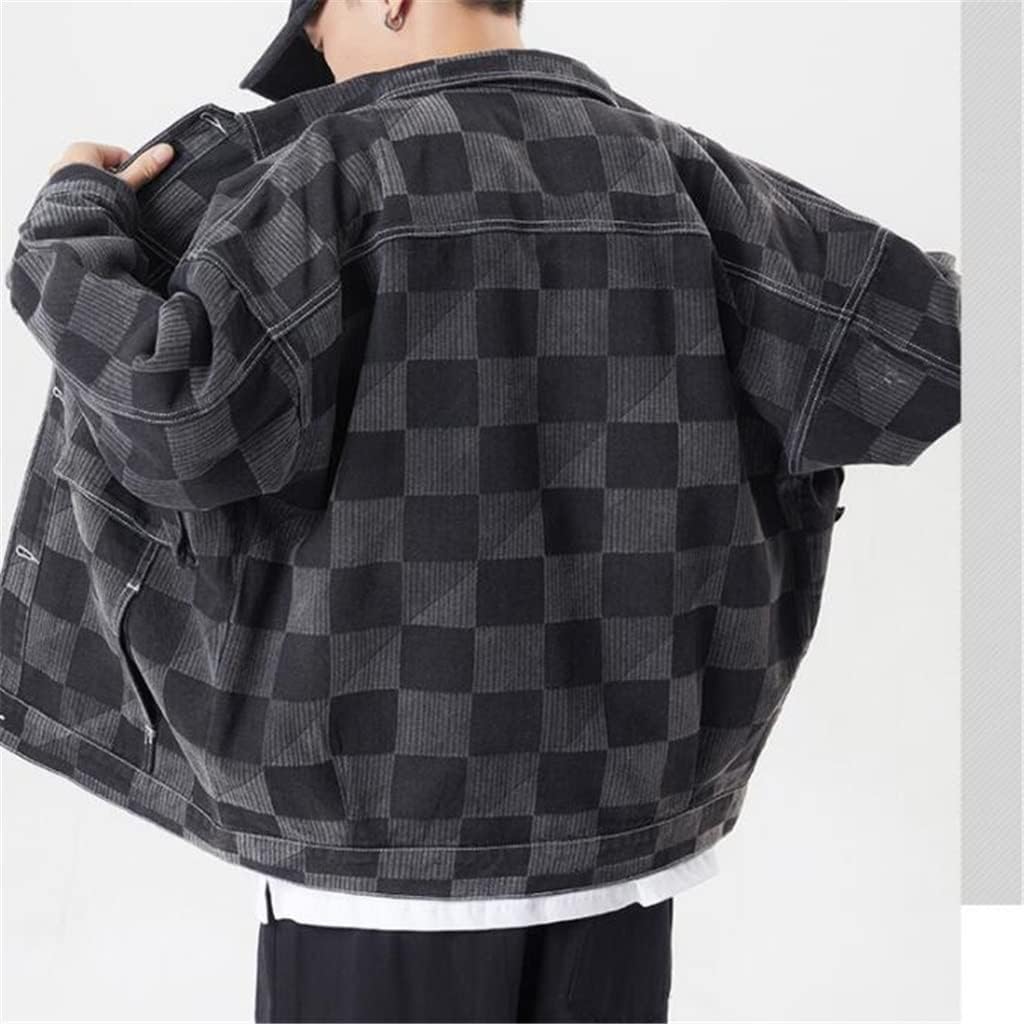 High Street Brushed Loose Lapel Top Jacket Men's Spring And Autumn Retro Denim(3XL code)
