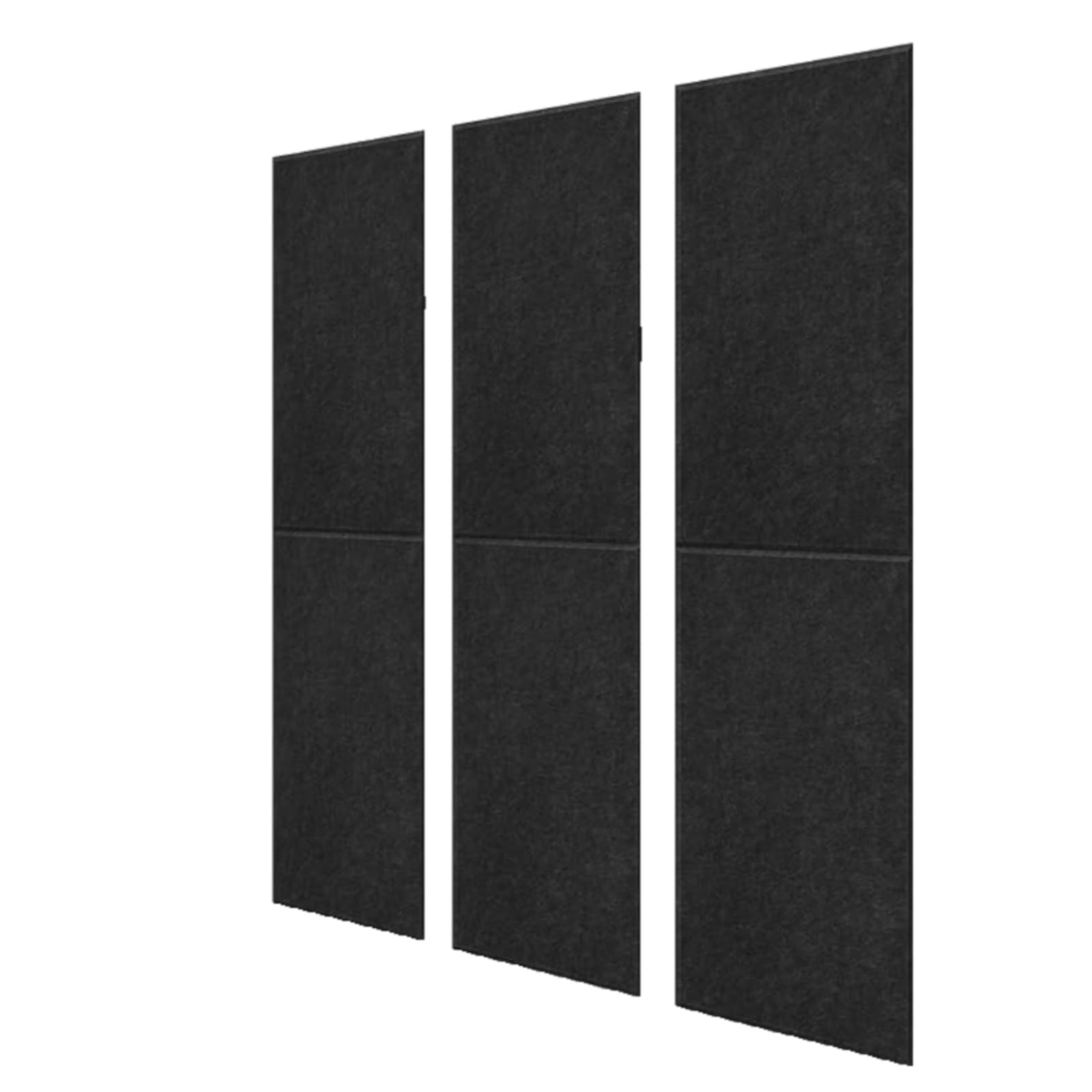 kowaku Pannello Fonoassorbente Parete Pannello Acustico Pannello Fonoisolante Pannello Decorativo in Fibra di Poliestere con Aspetto Lineare Pulito E , Nero