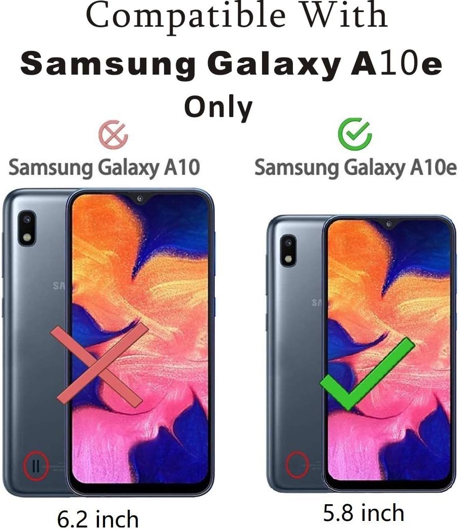 Yiakeng Samsung Galaxy A10E Case, Shockproof Slim Protective with Kickstand Hard Phone Cover for Samsung Galaxy A10E (Blue)
