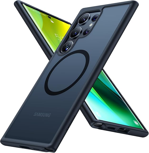 TORRAS Etui na telefon Samsung Galaxy S24 Ultra do telefonu MagSafe [najwyższa ochrona wojskowa i siła magnetyczna] etui na telefon komórkowy Samsung S24 Ultra, aksamitne w dotyku, cienkie etui