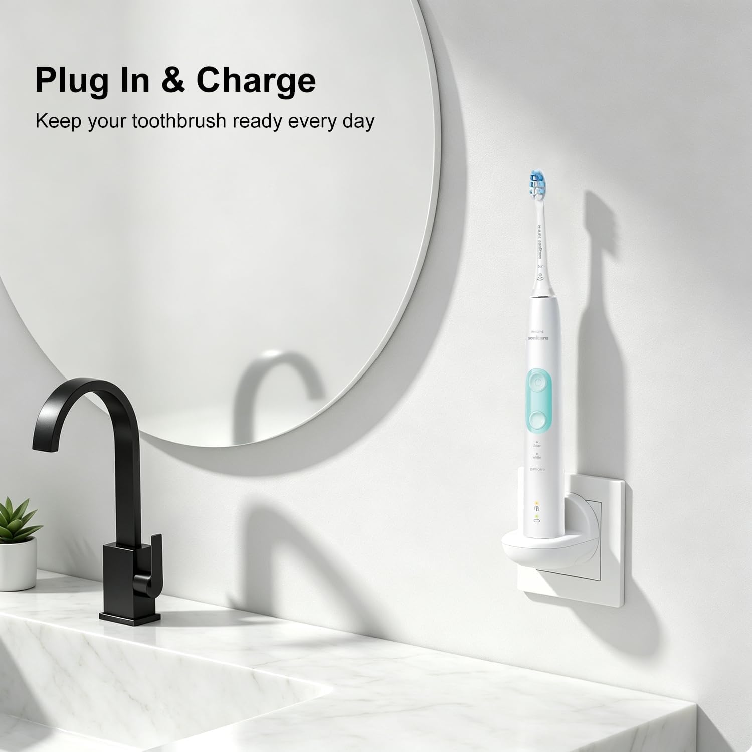 Wall Mount Charger for Philips Sonicare Electric Toothbrushe Charging Base