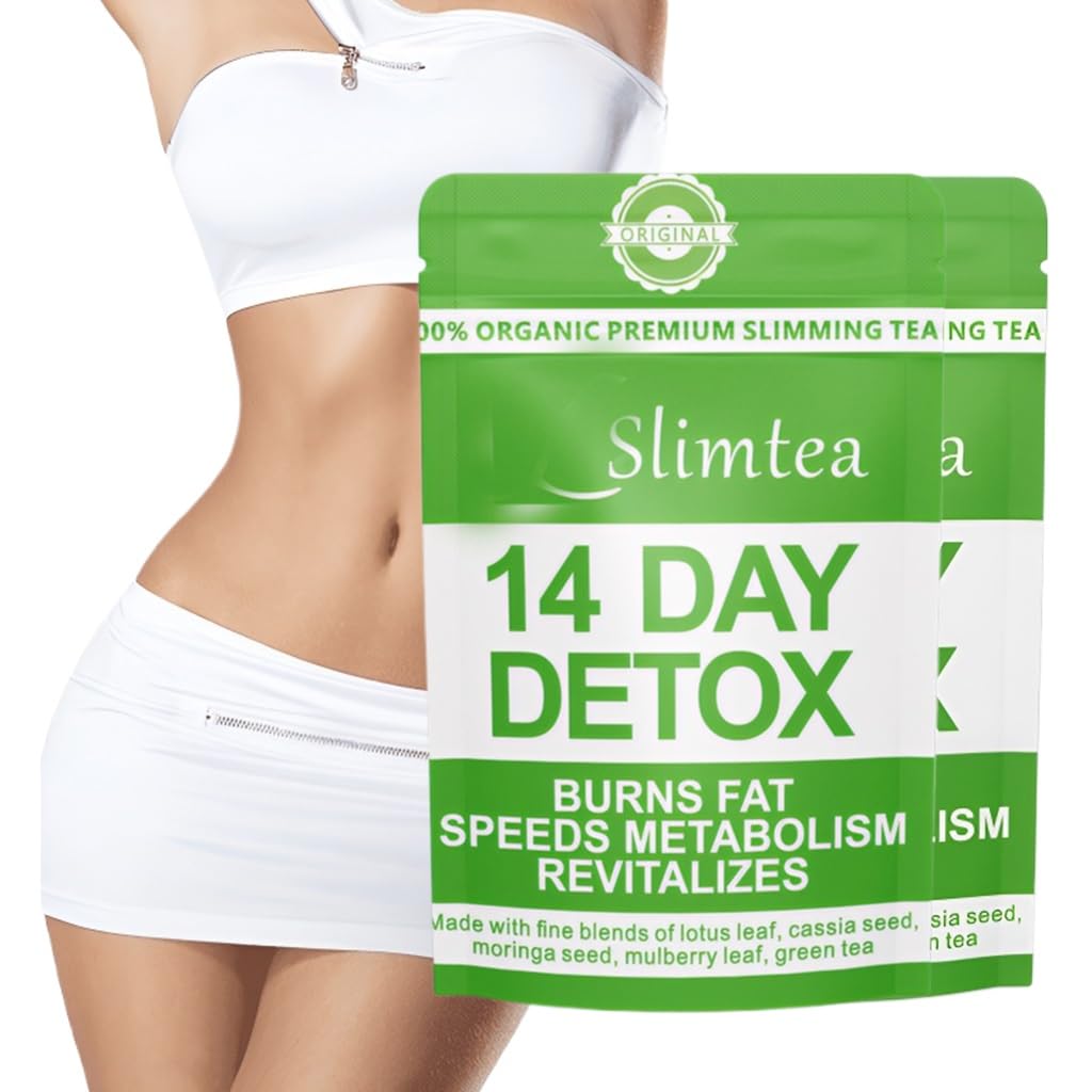 Té Herbal Desintoxicante For Bajar De Peso De 14 Días: Ayuda Natural For La Grasa Abdominal, Desintoxicación Suave For El Bienestar Corporal(2PCS)