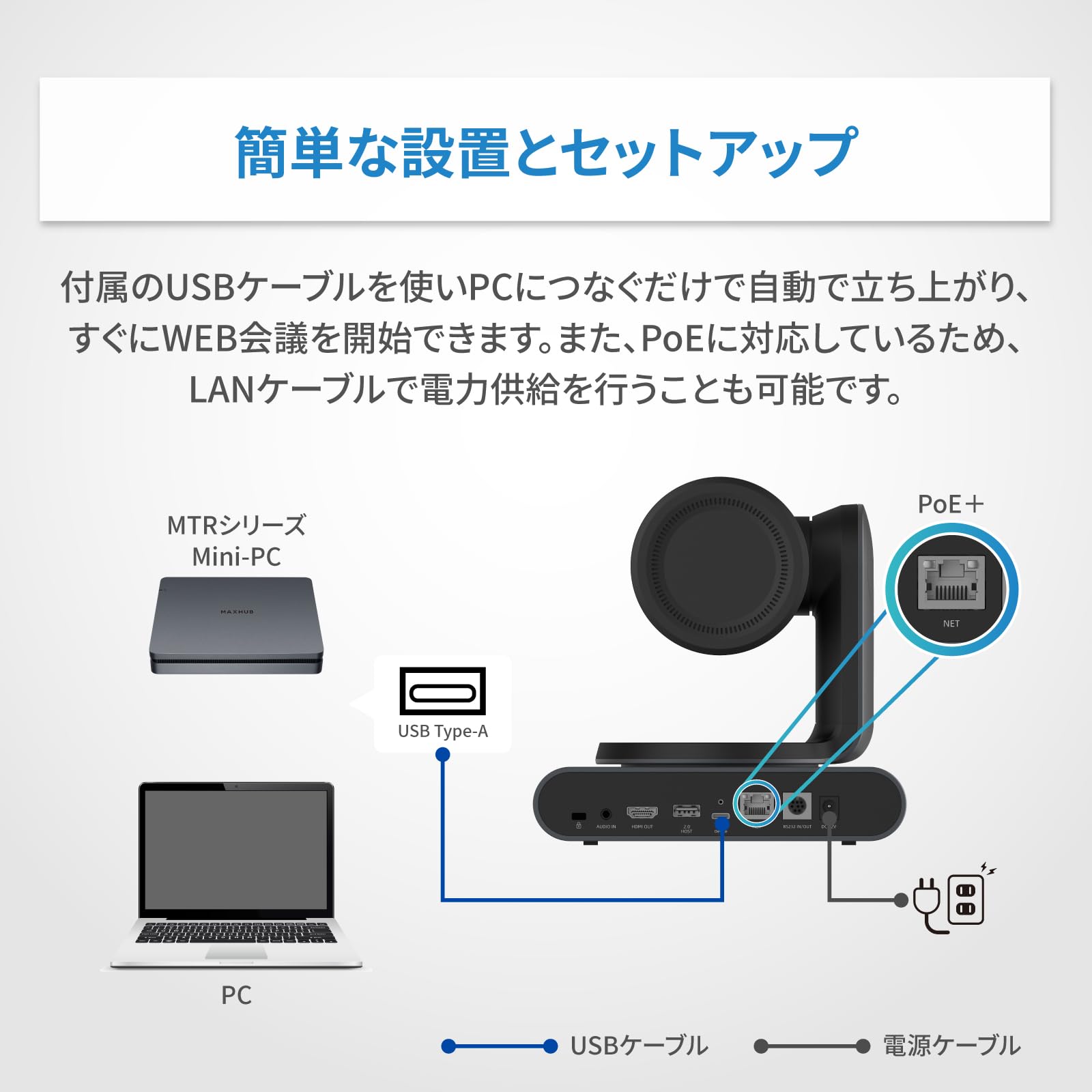 Amazon.co.jp: MAXHUB 4K PTZカメラ MH-UCP30 会議室用 WEBカメラ 4K
