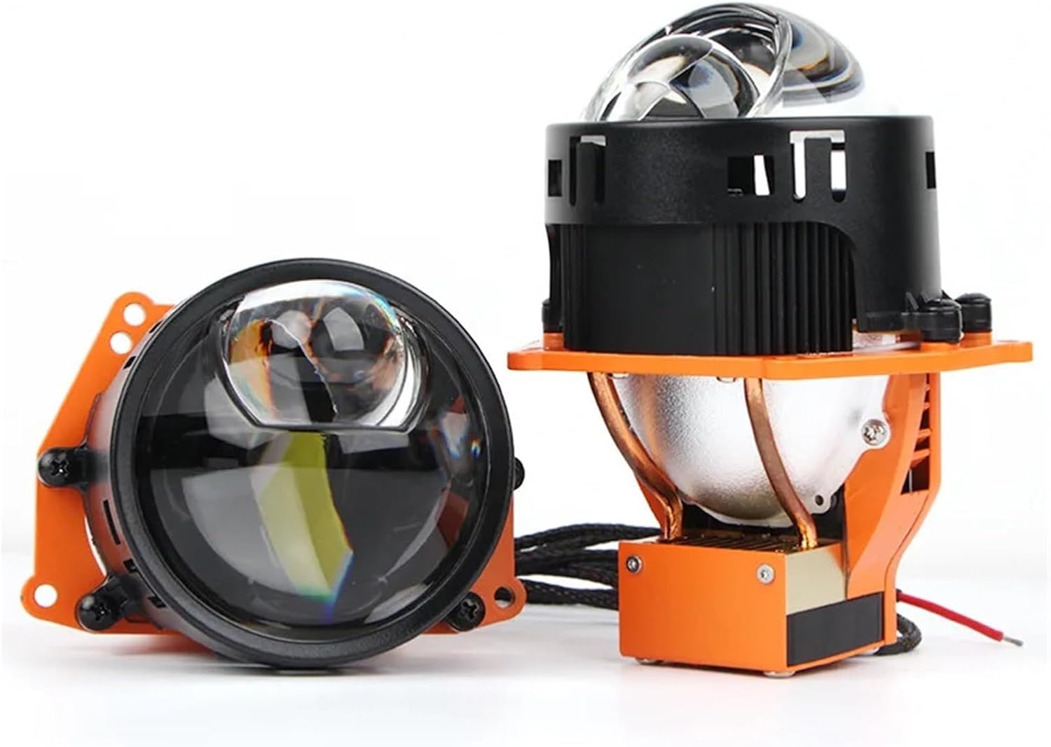 160W D731 Laser LED Headlight Single Beam Dual Projector Bi-Reflector Retrofit Penetration Car Accessories Ultra Bright Lamp(Single direct shot)