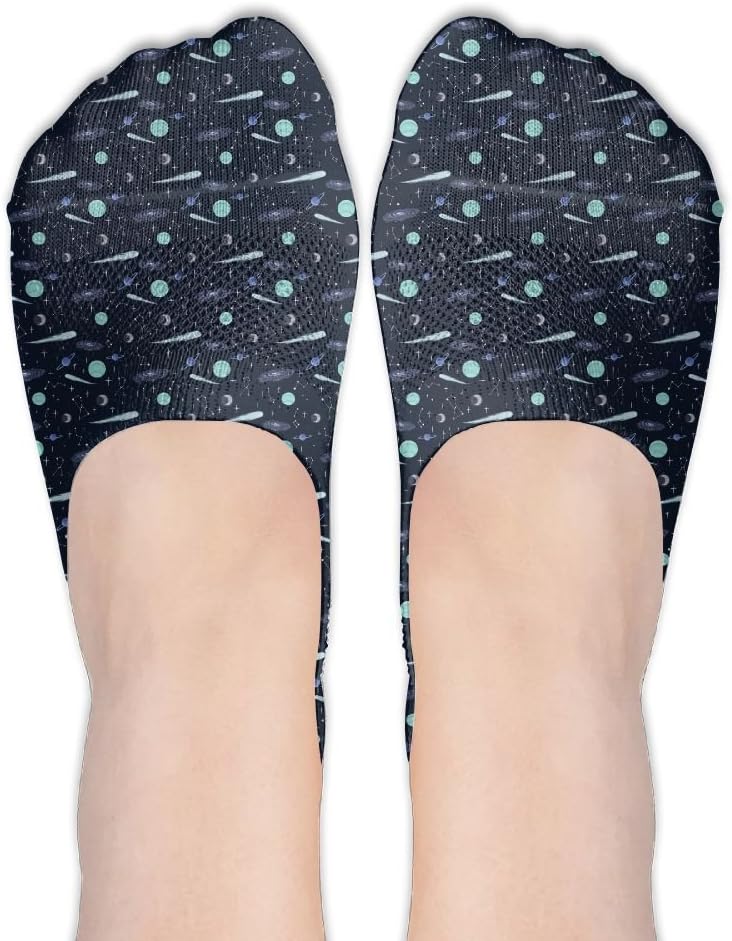 Solor Systerm Starry Meteor Cotton Fashion Women's No Show Socks