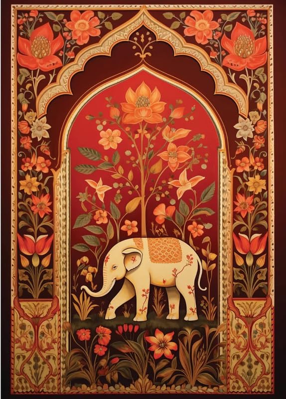 TREXEE Madhubani Elephant Paint by Numbers Kit for Kids and Adults Beginner, DIY Oil Acrylic Paint by Number Kits DIY Painting Kit DIY Gift Canvas Painting Kits (40X50 CM) (Without Frame) (B0CXTGZ51F) Amazon Price History, Amazon Price Tracker