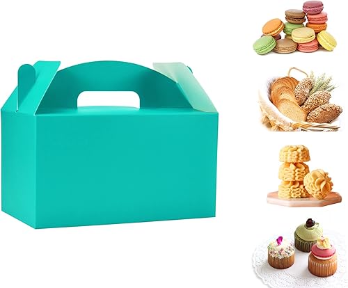 Miniatura 4 de HUAPRINT Paquete de 30 cajas de regalo color turquesa, 9.45 x 5 x 5 pulgadas, caja de regalo para fiesta, cumpleaños, baby shower, boda, Navidad