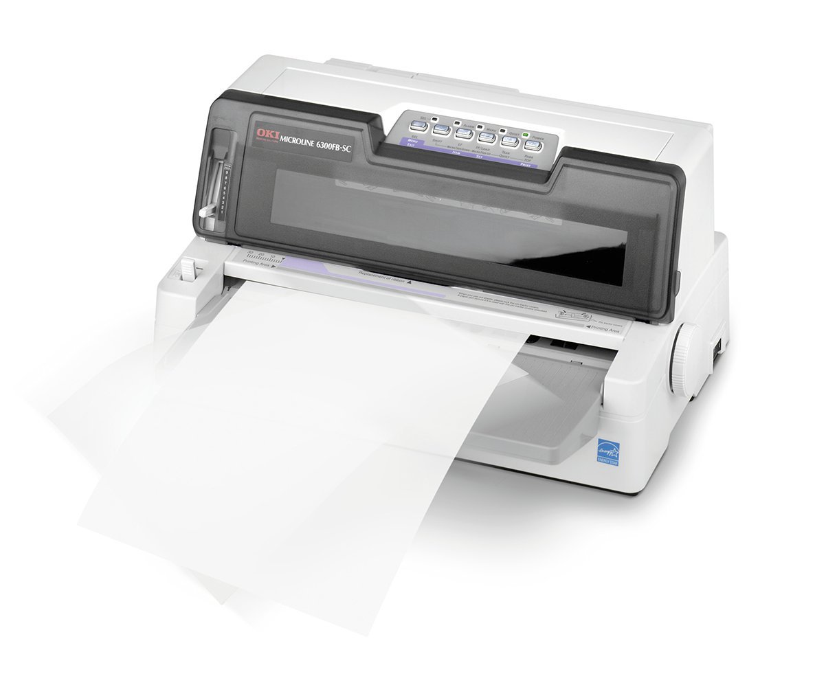 OKI ML6300FB-SC Stampante ad aghi, sistema di stampa 24 aghi a impatto, 106 colonne, 450 cps (caratteri al secondo)