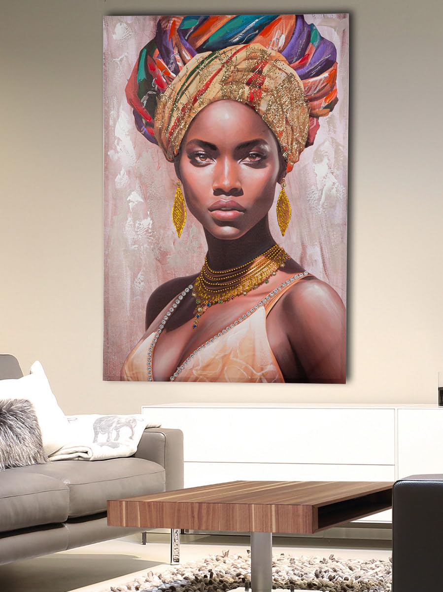 Tableau sur toile femme effet 3D pour réveiller la décoration murale d'un salon moderne