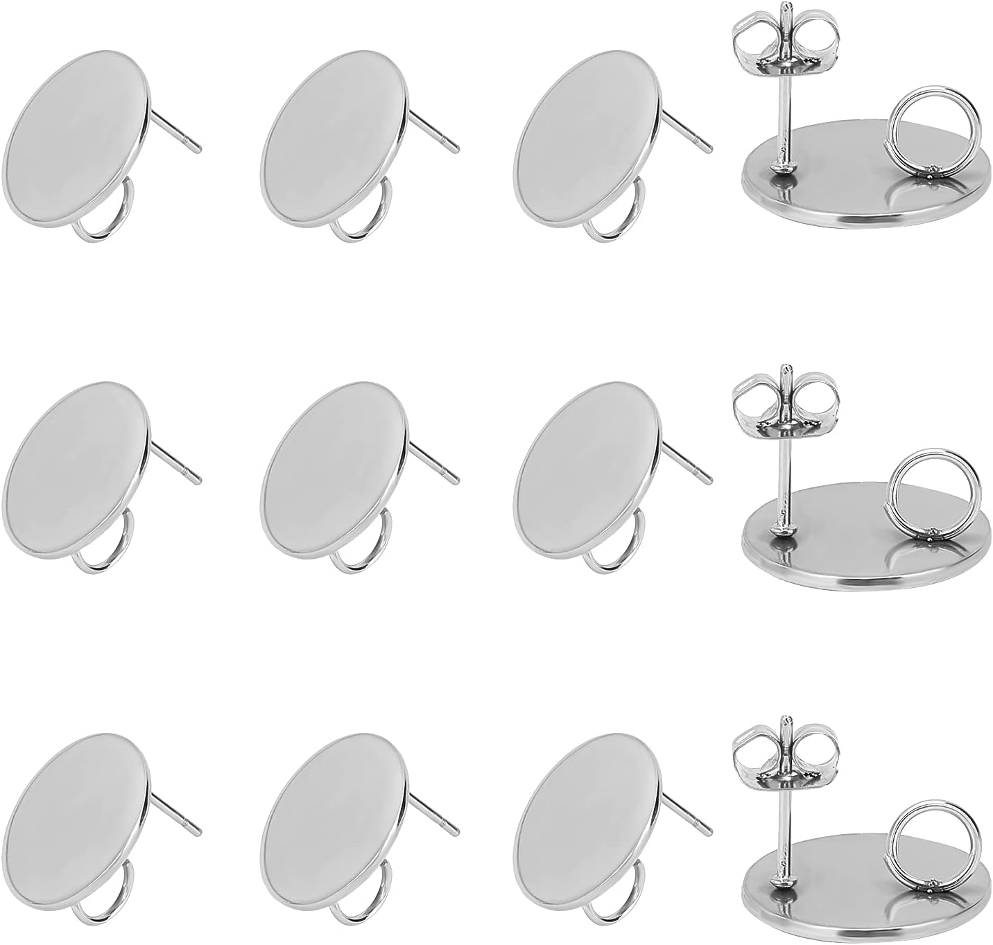 Orecchini Sfera Argento Sterling Orecchini A Sfera In Argento Sterling 925 Massiccio - Diametro 6,10,12,14 Mm - Chiusura A Farfalla Sfere Argento Sterling - Foto 10