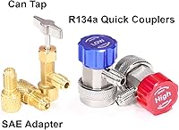 Vista 5 de XtremepowerUS 3.5CFM 1/4HP Bomba de vacío HVAC R134a R12 R22 R410a A/C Kit de refrigeración Juego de manómetros AC R134 Can Tap Bolsa de transporte