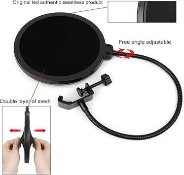 Sound Card Kit Professional Condenser Micro Kits V8 Sound Card Karaoke with Micro Stand Condenser USB Mic Live Streaming Studio Setup for Recording Music,Bm800-1