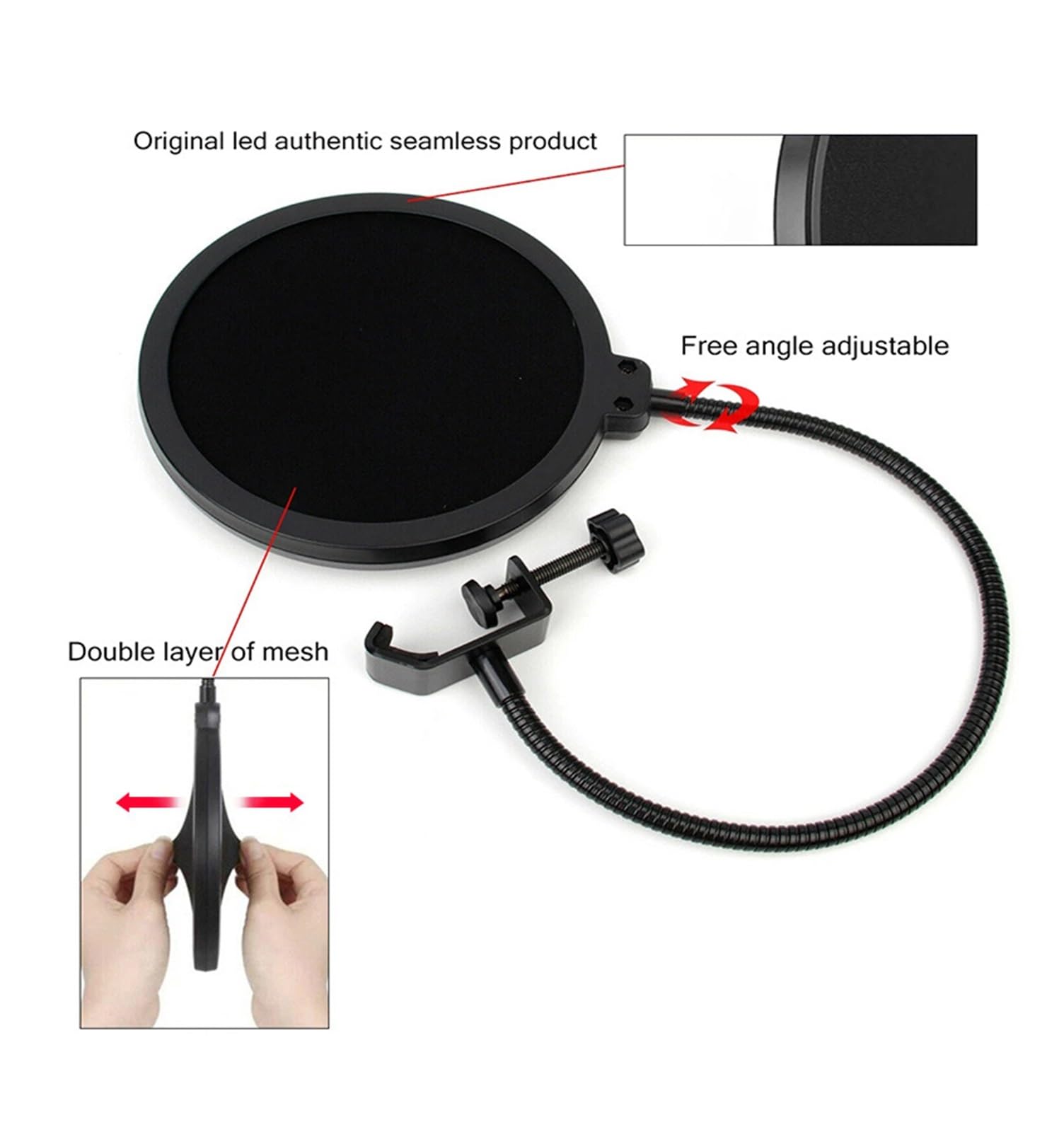 Kit de carte son Kits de microphone à condensateur professionnels Carte son V8 Karaoké avec pied de microphone Condensateur USB MIC Configuration de studio de diffusion en direct pour l'enregistr