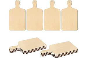 PYD Life 12-Pack Sublimation Wood Blanks | Versatile Cutting Board Blanks with Handle