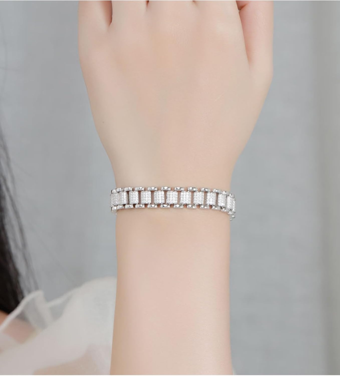 Amazon.co.jp: LOEXZAH 1mm メンズ モアッサナイト テニス