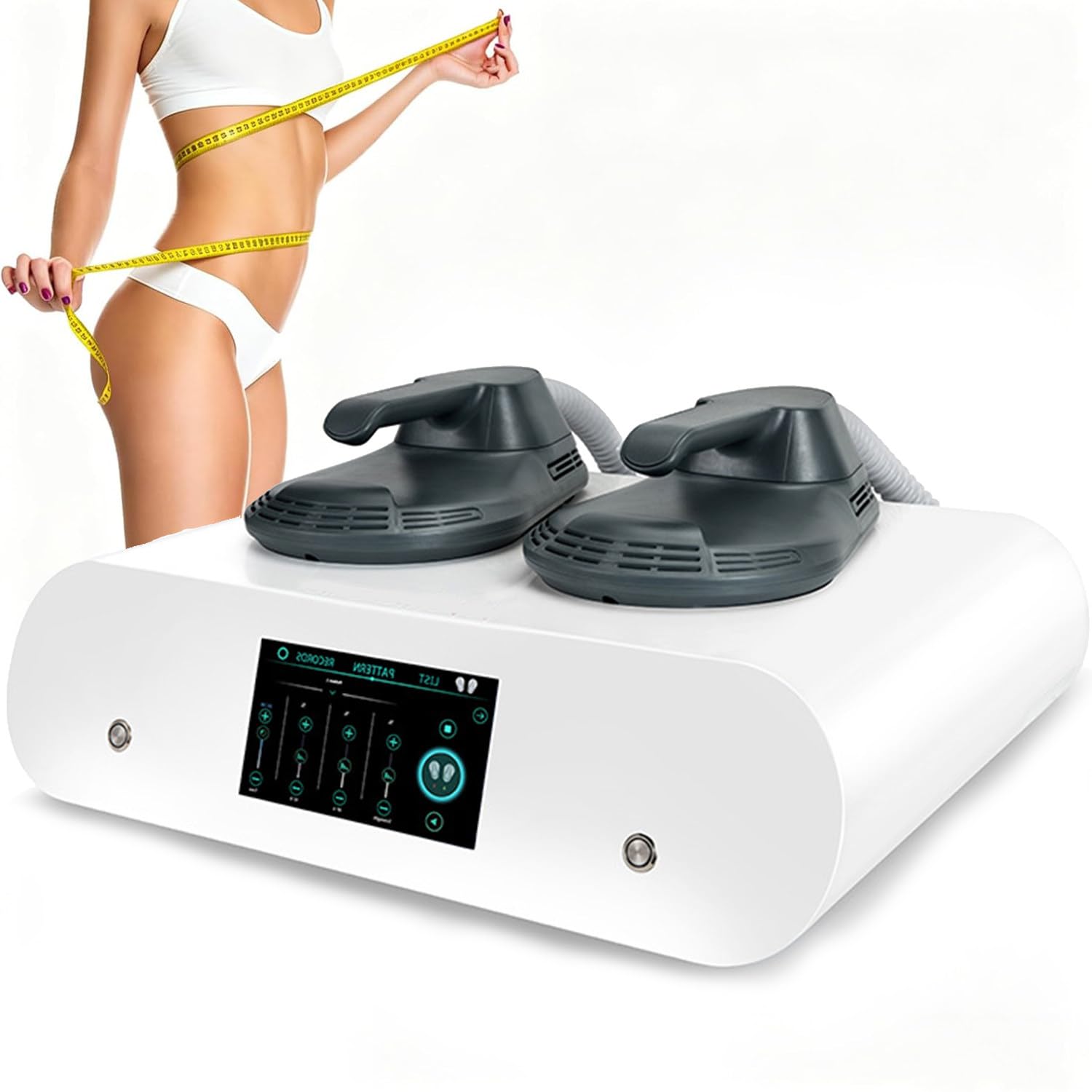 Stimolatore Muscolare Elettrico Magnetico Professionale con Funzione RF, Potente 2800W frequenza 1-200Hz, tonifica Addome Braccia Gambe Glutei per saloni Bellezza WithRF