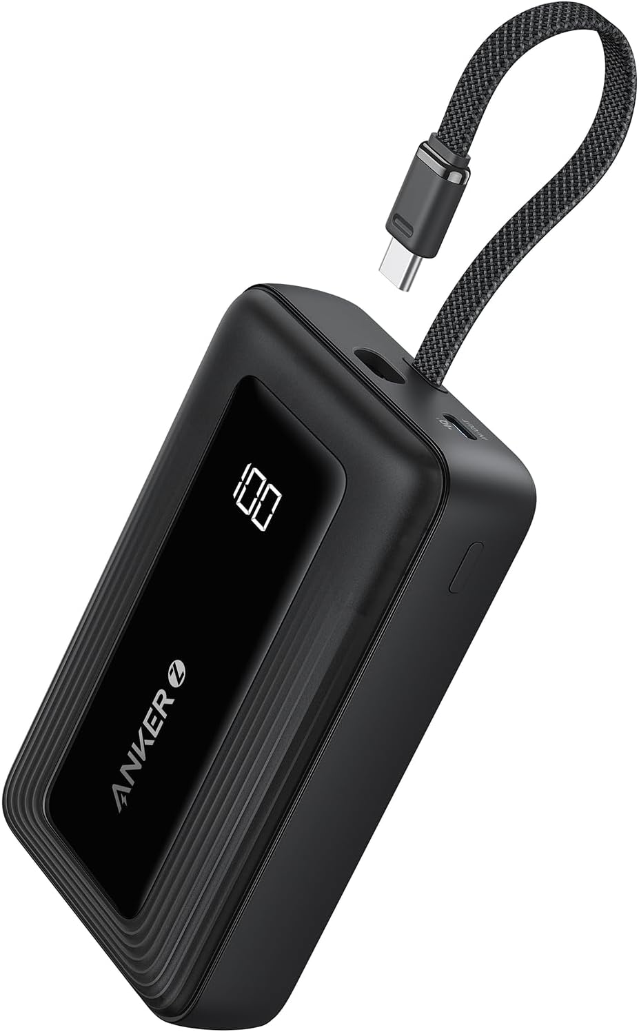 Zolo Power Bank, 20,000mAh 30W High-Speed Portable Charger with Built-In USB-C Cable, Battery Pack For iPhone 17/17 Air/17 Pro/17 Pro Max/16 Series, Galaxy, and More (Black, 20000 mAh)