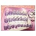 Dongcrystal 24Pcs 3D Bling Nail Art Jewelry Glitter Rhinestone Decor Purple Nail Tips Fake Nails