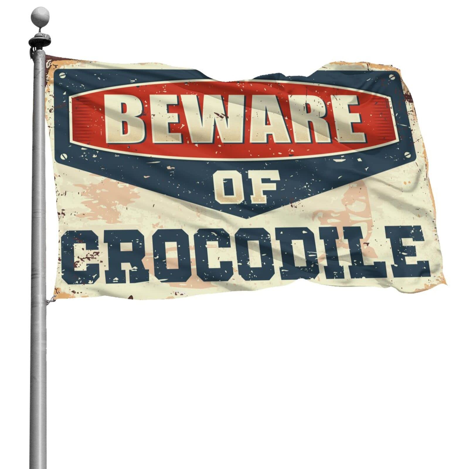 Bannière pour chambre Beware of Crocodile grand drapeau pour studio étudiant