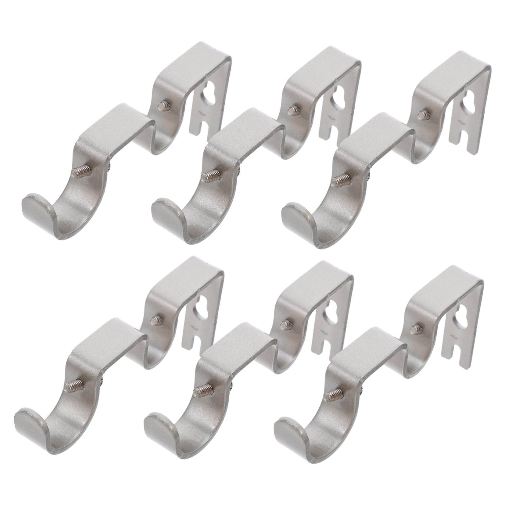 Cabilock 6pièces Supports de Tringle à Rideaux Réglables pour Fixation Murale Lot de Supports Centraux Métal pour Tringles Rideaux