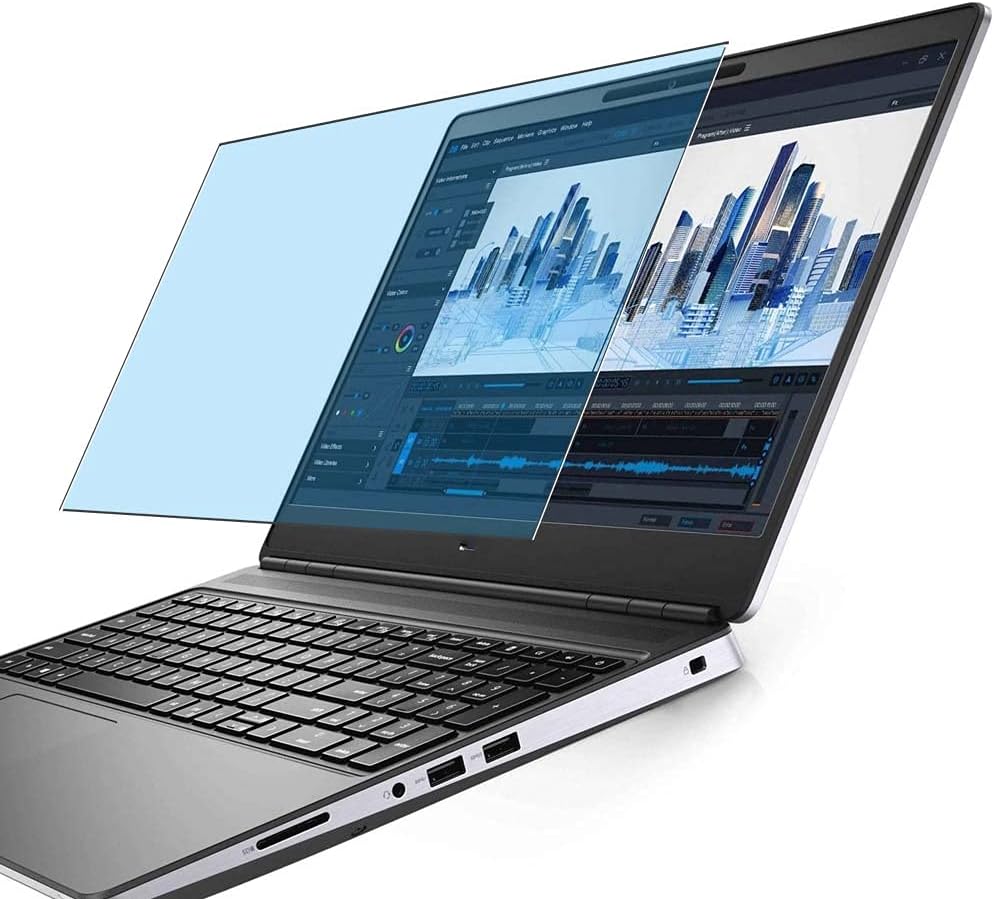 Puccy Anti Blue Light Tempered Glass Screen Protector Film, compatible with Dell Precision 7000 7560 15.6" Laptop (Active Area Cover Only) Protective Protectors Guard (Not Case