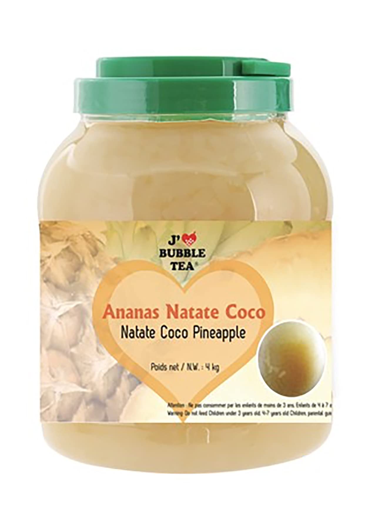 Nata De Coco Goût D'ananas 4kg/Pot - Lot de 1, 2, 3 et 4 pots - Livraison Gratuite France - Expédition depuis France par la sté Bo Time (1)