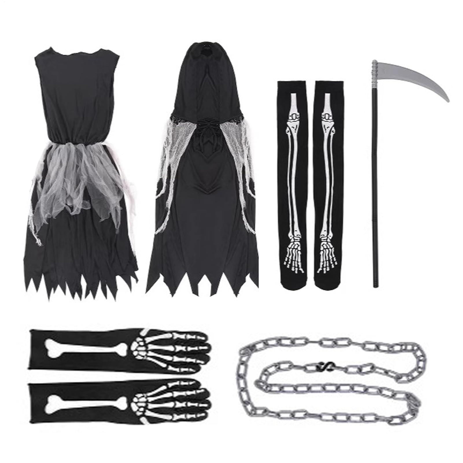 Travestimento di Halloween per Bambine Cape con Cappuccio da Cosplay con | Completo di Halloween Per Festività, Feste, Festival, Carnevale, Feste in Maschera, Spettacoli