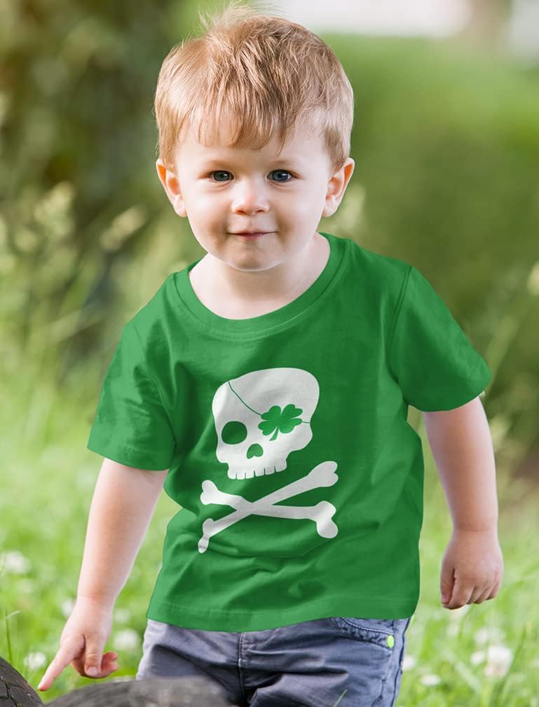 Tstars Toddler St Patricks Day Shirt Pirate Irish Shamrock Clover Kids T-Shirt