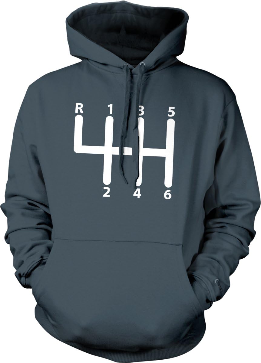 6 Speed Manual Transmission, Stick Shift Hooded Sweatshirt